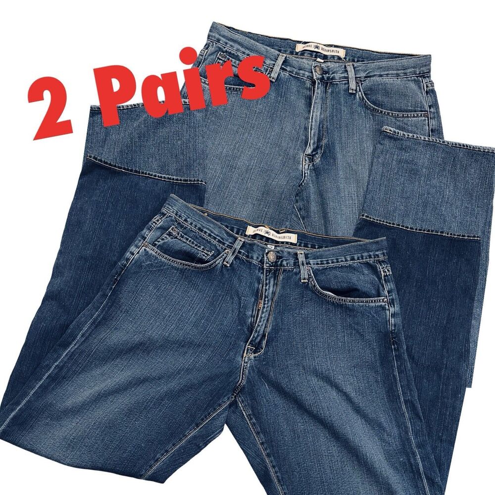 2 Pairs Of Jake Agave Denimsmith Jeans Men's 34x30